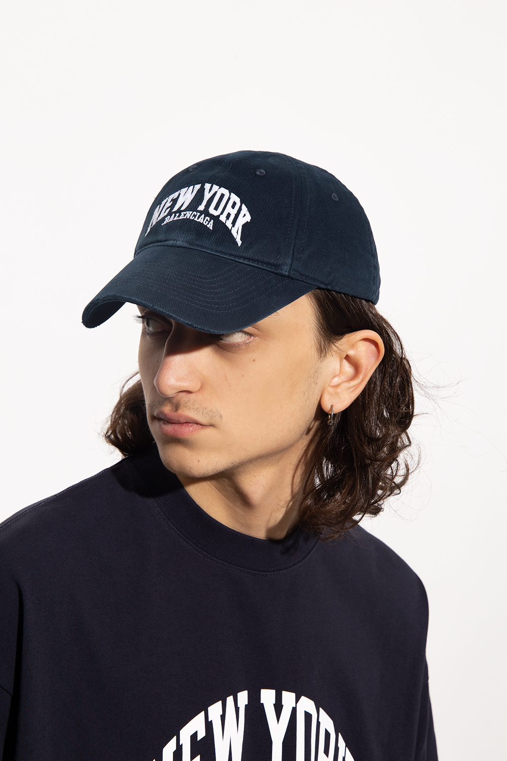 Men s Accessories Balenciaga Baseball cap Maison Michel Hats Clear Blue Biname fmedShops